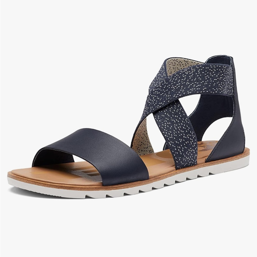 Sorel Ella II Sandal Slip on. Women’s Size 7.5 in Nocturnal & Sea Salt.